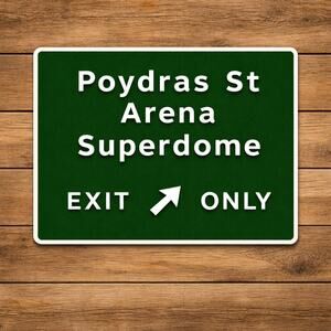New Orleans Superdome Arena Street Sign Road Highway Saints Football Interstate